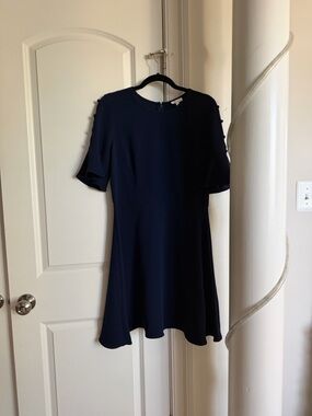 Shoshanna Navy Short Sleeve Mini Dress